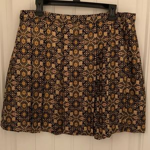 Forever 21 Print Pleated Skirt